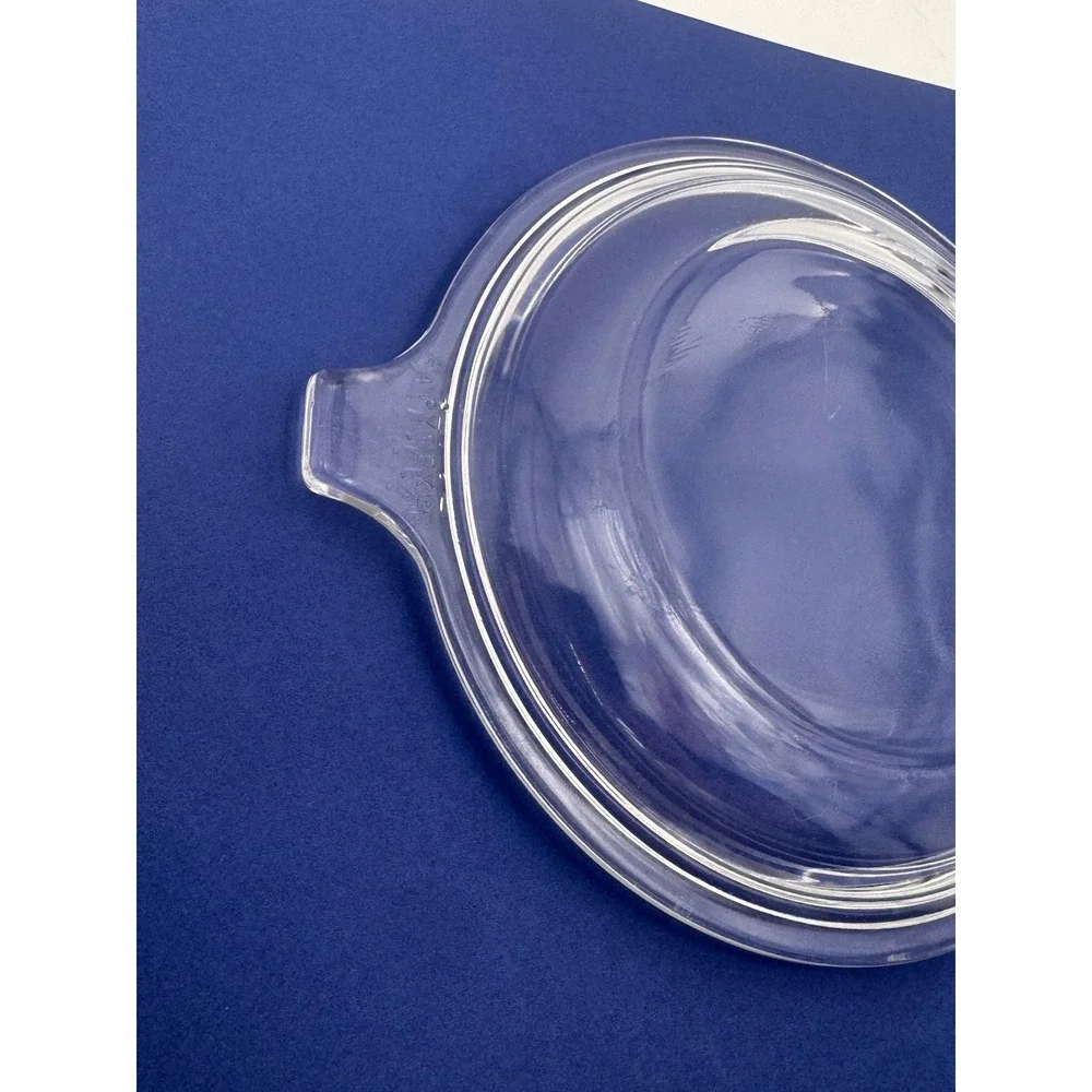 Pyrex Clear Glass Casserole Lid 681-C-21 Round Replacement Cover 7 Inch Handle